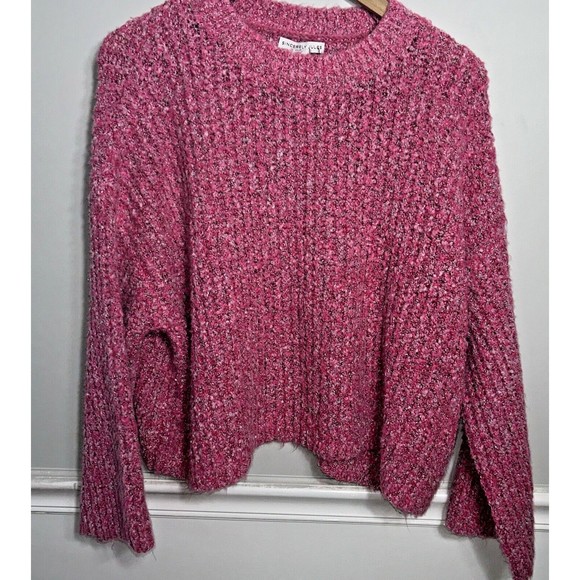 NWOT Sincerely Jules Hot Pink barbie pink crop sweater A7 - Picture 3 of 16